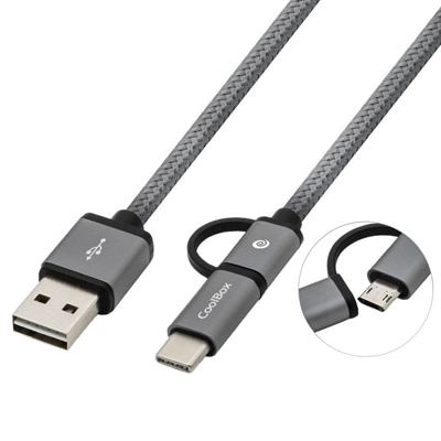 Coolbox Cable Multiusb Microc Gris